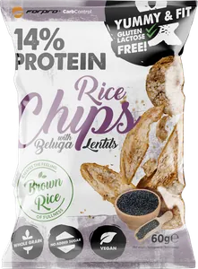 Protein Rice Chips with Beluga Lentil