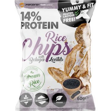 Protein Rice Chips with Beluga Lentil